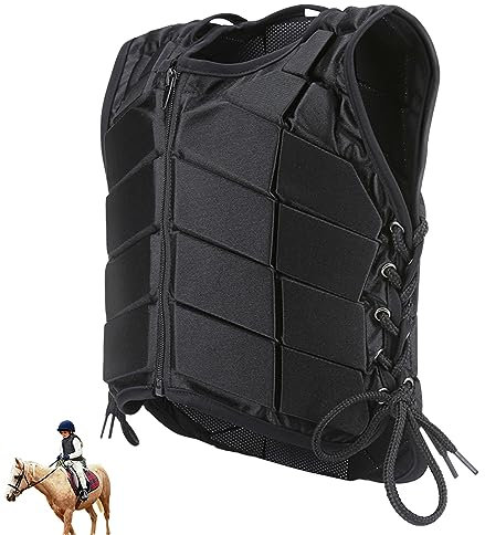 Cyrank Gilet équestre D'équitation De Sécurité, Gilet D'équitation Rembourré EVA, Protection du Corps, équipement De Protection Dorsale Gilet Equitation Enfant Protection Dorsale pour Enfants