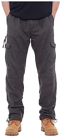 Generisch Arbeitshosen Männer, Professionelle Für Schutz Monteure, Hose Gärtner, Mechaniker, Mit Multi Taschen Männer Latzhose Arbeitsjeans Herren Kniepolster Arbeitshose (XL, Grau)