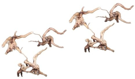 BESPORTBLE 2stücke Aquarium Baumwurzel Dekoration Natürliche Holz Wurzel Für Aquarienlandschaften Mikro-landschaftsornament Zufällige Auswahl