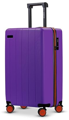 ETERNITIVE - Handgepäck Koffer I Reisekoffer aus ABS I Größe: 55 x 35,5 x 23 cmI Koffer Leicht mit 4 Rollen 360° I Hartschalenkoffer mit TSA-Schloss I Gepäck 37L I Lila