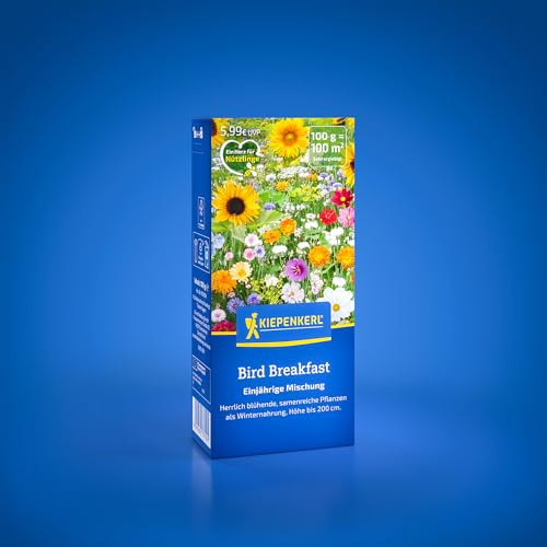 Kiepenkerl Blumensamen-Mischung Bird Breakfast 1078150 – blühende, samenreiche, natürliche Nahrungsquelle für Vögel - Wildblumensamen, Blumenwiese