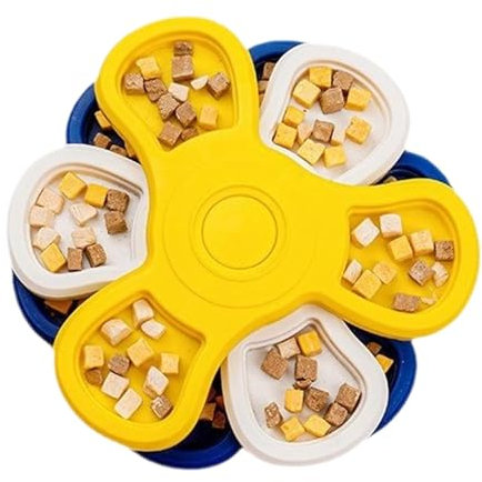 Welpen-Puzzle-Futterspender,Hundefutter-Puzzle-Futterspender, Abnehmbares Design, dreischichtige Hundenäpfe, Abnehmbare Hundenäpfe im Puzzle-Stil, um Langeweile zu reduzieren