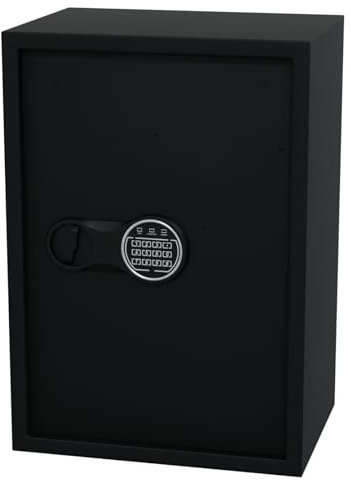 HAGO24 | Möbeltresor | Zimmersafe | Wandtresor | Geldschrank | Elektronikschloss | 43L Volumen | Stahl | PIN-Code | Doppelbolzen | LED-Anzeige | Schlüssel |