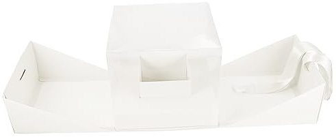 HOUDERCO Geschenkboxen Transparente Blumenboxen mit Schleifenverpackung Leere Geschenkboxen für DIY Dekoration und Schutz von Pflanzen