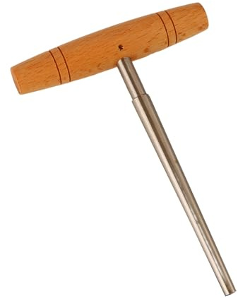 Yctze Guitar Pin Hole Reamer Tool with Removable Wooden Handle for Accurate Reaming and Cutting, for Musicians and Guitarists