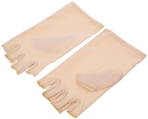 Zerodeko UV Protection Gloves for Gel Manicures Fingerless Nail Art Hand Covers Made of Soft Material for Salon Use and Home Manicure