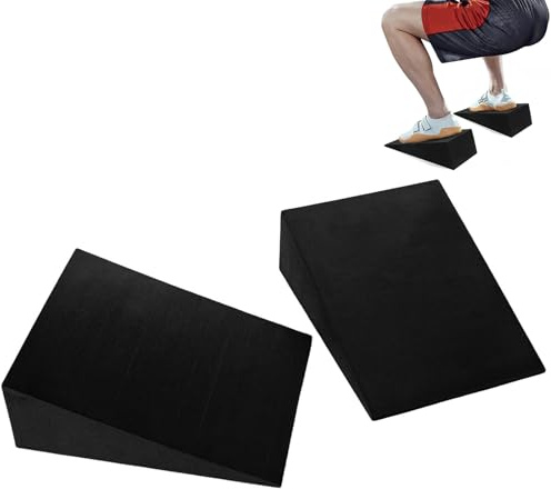 2 Piezas Cuñas Sentadillas Gym, Cuñas para El Estiramiento De Pantorrillas, para Gimnasio, Interior y Exterior, Ejercita Glúteos y Piernas, Mejora El Rendimiento en Sentadilla (Modelo Antideslizante)