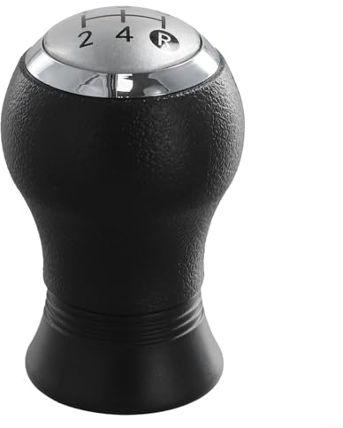 Lawnoval Pomo de palanca de cambios de 5 velocidades, balonmano, perilla de cambio de repuesto, accesorios de bola de plástico y cromo para Toyota para Yaris para Auris 2005-2010