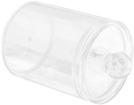 OSALADI Caja Redonda Transparente para Bastoncillos de Algodón Tarro para Guardar Algodón y Maquillaje Contenedor Compacto para Objetos Pequeños Protección contra Polvo y Humedad