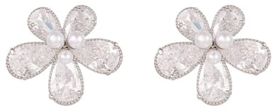 Oxtxuzdm Élégant clip d'oreille en forme de fleur - Accessoires pour écouteurs ouverts - Décoration amovible - Bijou de voyage