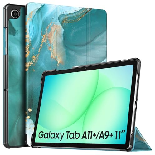 TiMOVO Funda para Samsung Galaxy Tab A11+/A11 Plus 11, Azul Pavo Nublado | Compatible con los modelos SM-X230/X236/X238, Ligera y Delgada, Soporte Triángulo Ajustable, Auto Activación/Suspensión