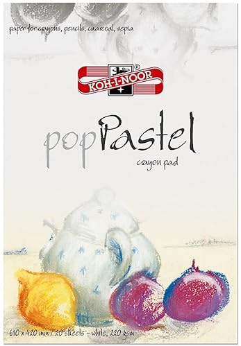 KOH-I-NOOR Pastellmalerei A2 Block 20 Blatt weiß, 220g/m²