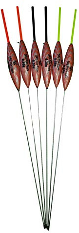 SRG Pole Floats SRG003 Pack of 6 x Pole Floats choose from (0.1g / 0.2g / 0.3g / 0.4g) (6 x 0.3g (6 x Yellow Tip))