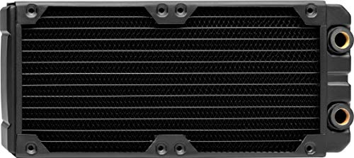 Corsair Hydro X Series, XR7 240 mm Water Cooling Radiator (Dual 120 mm Fan Mounts, Easy Installation, Premium Copper Construction, High-Quality Polyurethane Coating, Integrated Fan Screw Guides) Black
