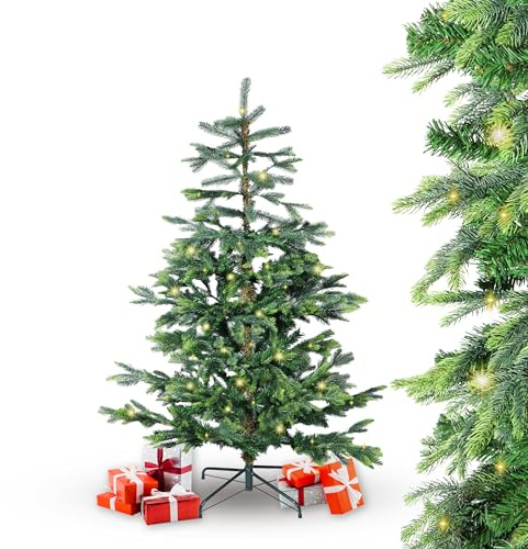 Gartenpirat Künstlicher Weihnachtsbaum BonTree Fichte 150 cm mit Beleuchtung 140 LED warmweiß Christbaum künstlich