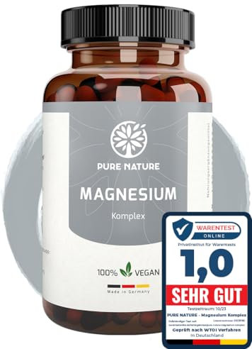 Magnesium Komplex hochdosiert - 400 mg - 180 Kapseln - 7in1 Komplex mit Magnesiumbisglycinat, Magnesiumcitrat, Magnesiummalat, Magnesiumtaurat - hohe Bioverfügbarkeit - laborgeprüft - ohne Zusätze.