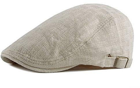 RUICHENG Schirmmütze Herren Sommer Leinen Kappe Flat Cap Schiebermütze