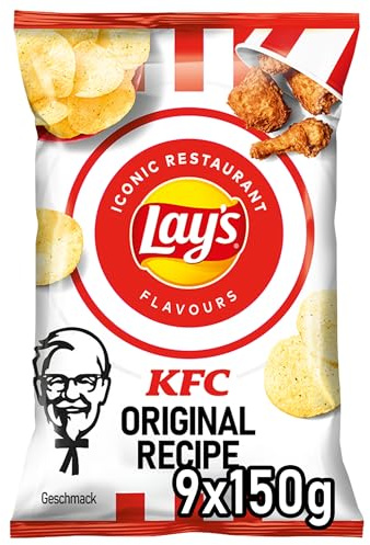 Lay's KFC Kentucky Fried Chicken - Knusprig gewürzte Kartoffelchips für eine gelungene Party (9 x 150 g)