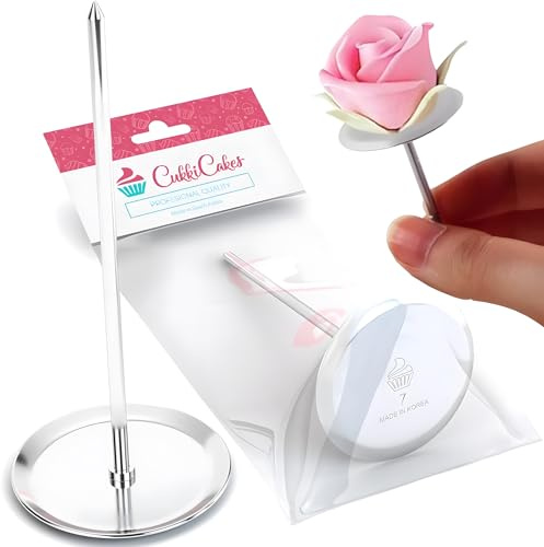Cukkicakes Base per decorazione con Fiori e Petali (Flower Nail 907) per la Decorazione di Cupcakes, Torte, Biscotti - Prodotta in Corea