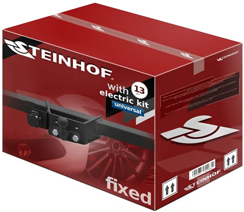 STEINHOF NEU Anhängerkupplung AHK starr kompatibel mit VW Crafter I 3,0T / 3,5T Pritsche 2006-12.2016 mit 13-polig Universal-Elektrosatz