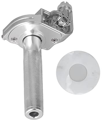 KIMISS 22mm/0.87in Gasgriffe Motorrad Lenker CNC Aluminium Lenkergriffe Gasrohr Ersatz für CRF(Silber)