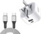 Galaxy Tab A8 10.5/A11/S11 Ultra/S10 Lite/S10 FE/S10 FE+/S10 Ultra/S9 Charger USB C Fast Charge Foldable 20W PD Adapter With Cable [1.5M, 60W] For Samsung Tab S8 Ultra/A7 10.4 Lite/S7 FE (SILVER)