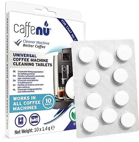 Coffee Machine Cleaner Tablets | 10 x 1.4g | Uused Every 100 Cups | Auto, Bean to Cup & One Touch Machine Cleaning Tablets | used with Descaling