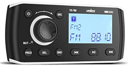 Marine Media Receiver con sistema stereo marino resistente alle intemperie con telecomando wireless, amplificatore, Bluetooth, lettore multimediale, DAB+/ AM/FM