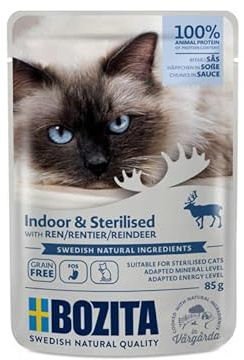 Bozita Indoor & Sterilised Häppchen in Soße Rentier | 12x 85g