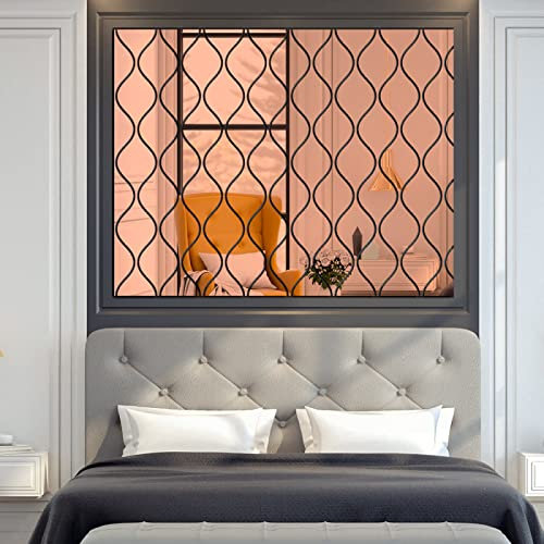 Spiegelfliesen Selbstklebend Roségold Spiegelfliesen Acrylic Klebespiegel DIY Dekorieren Spiegel Selbstklebend Wandtattoo Wohnzimmer Schlafzimmer Badezimmer 17 Pcs