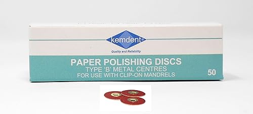 Kemdent Paper Discs B Metal Centre Coarse 19mm(3/4) 50/box, for use with a clip on Mandrel. Provide a convenient, disposable supplement to burrs for the removal of nail and callus tissue.