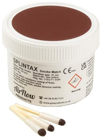 Hamilton Gas Products Smoke Matches, Pack of 100 | Long-Burn, Dense Smoke, For Testing Air Flow in Chimney Flues, Ventilation Systems & Gas Appliances