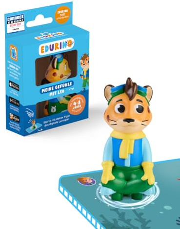 Edurino Figur Leo – Lernspiel App für Kinder ab 4 J. – Gefühle Verstehen | Spielerisch Digital Lernen, Meine Gefühle & Gefühle Erkennen, 4-6 Jahre, Inkl. App, Pädagogisch, Sicher & Werbefrei