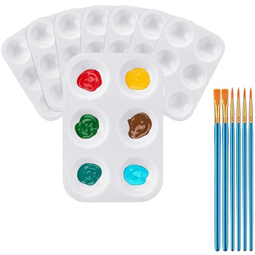 8 Stück Paletten, Palette, Mischpalette, Mischpalette Acrylfarben, Mischen, Farbmischpalette, Palette, Mischpalette Aquarell, Mischpalette Kinder8.6X12cm