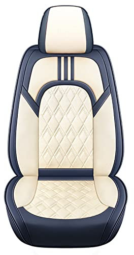 Eunncu Autositzbezüge komplettes Set Universal in Stylish Design | Schonbezüge für Vordersitze und Rückbank | Auto Sitzbezüge Airbag Kompatibel | Premium Wasserdicht Sitzbezug, Blau Weiß Standard