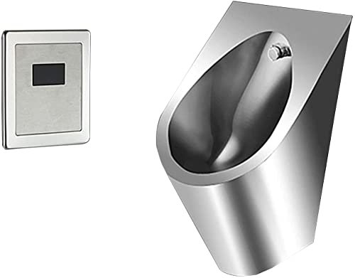 ASerZenith Household Products Urinal aus Edelstahl 304 Herren-Urinal mit intelligenter Infrarot-Sensor-Spülung Wandmontiertes automatisches Spül-Urinal