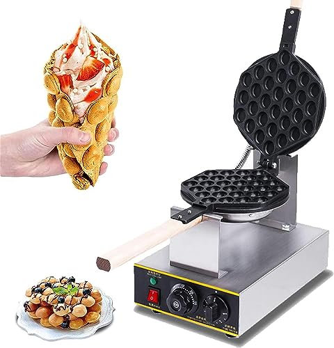 TVSKWMRQ Gaufrier aux œufs, gaufrier à Bulles, Corps en Acier Inoxydable, gaufrier Belge Professionnel, gaufres aux œufs à Bulles, Machine à gâteau, gaufrier, contrôle de la température