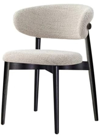 Widppsopt Esszimmerstühle, moderner Esszimmerstuhl mit Holzbeinen, gepolsterter Beistellstuhl aus Stoff, gepolsterte Esszimmerstühle für Esszimmer, Küche, Waschtisch, Wohnzimmer (Farbe: Beige-A)