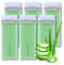 LALILL Aloe Wachspatronen 100ml x 6 - Roll on Wax - Wirksames Enthaarungswachs - Warm- Wachspatrone mit natürlichen Zutaten, Depilation, Körper, Gesicht, Beine, Roller, breit