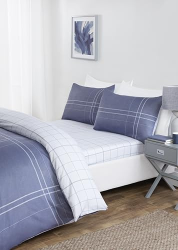 Rapport Home Hudson - Juego de Ropa de Cama matrimonial de Microfibra, Funda de edredón Reversible y sábana Bajera Ajustable con Fundas de Almohada a Juego
