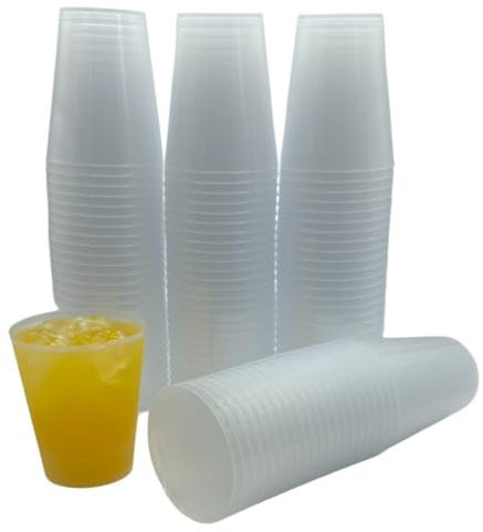 PAWOPA 100 Vasos de Sidra 480 ML Reutilizables - Plástico Duro Irrompible - Uso en Fiestas, Oficina o Camping - Ecológico sin BPA - Para Agua, Cocktail, Cubatas, Gin Tonic y Cerveza