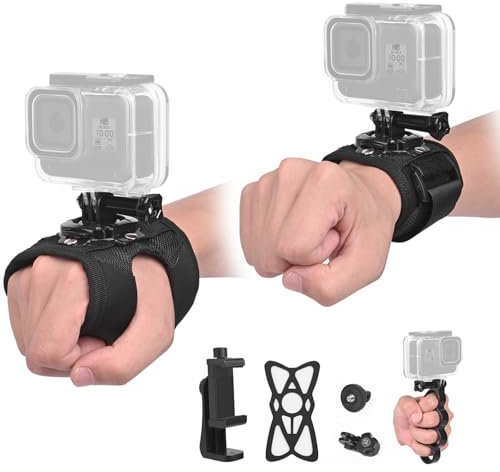 ShipeeKin Correa de Mano para Cámara de Fotos para Liberación Rápida, Soporte para Correa de Palma para Gopro Hero SJCAM Insta360 Osmo Action EK7000 Yi 4k