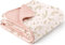 MiuK!ns Musselin Baby Decken 100% Baumwolle 120 x120cm kuscheldecke Baby, Atmungsaktive Krippendecke für Baby Weiche Krabbeldecke für Kleinkinder Mädchen Junge - Rosa