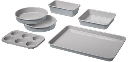 Cuisinart Chef's Classic Ceramic 6-Piece Culinary Collection Ceramic Nonstick Bakeware Set - Gorgeous Gray