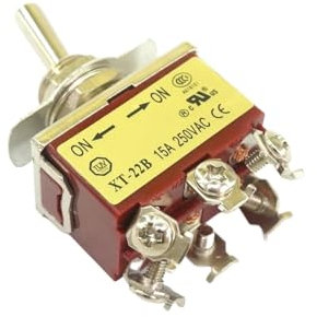 2 pezzi 15A 250VAC bipolare doppio lancio ON-ON interruttore a levetta vite ripristino manuale
