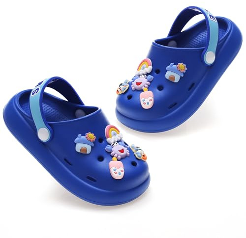 AYUEBO Zuecos para Niños Zuecos Unisex Niños Sandalias de Playa Respirable Antideslizante Piscina Jardín Zapatos Sandalias Ligeras Abierta de Verano Chanclas