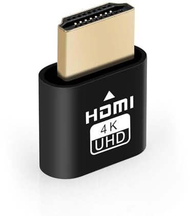AXFEE HDMI Dummy Plug, 1Pezzi 4K@60Hz 3840x2160 Monitor Virtuale, Emulatore HDMI Wireless Portatile, per notebook, proiettori, TV, computer, monitor