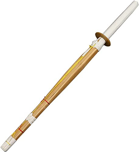 BKAYOLOF Kendo Praktisches Holzschwert, Bambusschwert und Holzschwert, Bokken, Zwei Schwerter, Training für Erwachsene und Kampftraining für Kinder-1PC||80CM