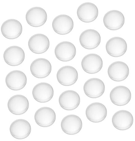 CIMAXIC 50stücke -cabochons Rund Transparent Für Schmuckherstellung Und Diy-zubehör Weiß Mit Flacher Rückseite Wasserfest Für Schmuck Uhren Und Dekoration