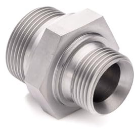 POLBERIS Nipplo di riduzione 1/2 x 1 1/2 BSP G Rp ISO7 raccordo filettato ad alta pressione Guarnizione a 60 gradi cono interno per installazioni industriali adattatore